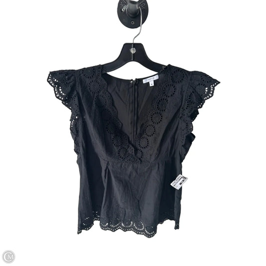 Top Short Sleeve By Clothes Mentor In Black, Size: M