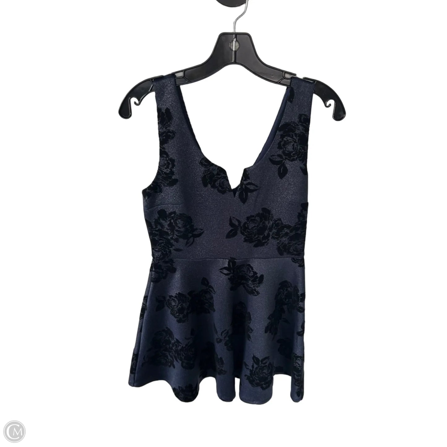 Dress Party Short By Mi Ami In Black & Blue, Size: M