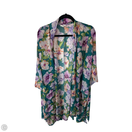 Kimono By 143 Story In Green & Purple, Size: Osfm
