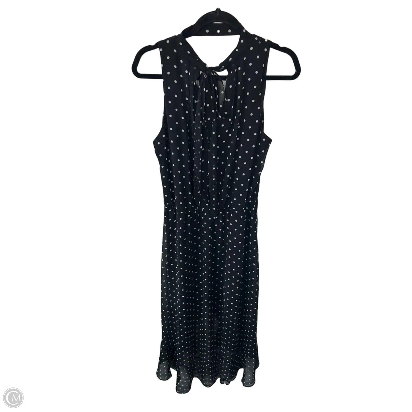 Dress Casual Midi By White House Black Market In Black & White, Size: L