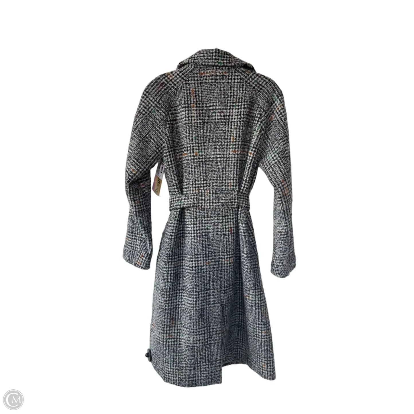 Coat Designer By Karl Lagerfeld In Black & White, Size: Xs