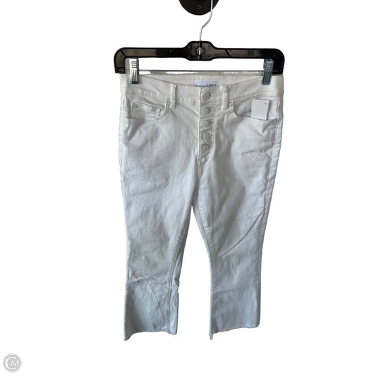 Jeans Cropped By Loft In White Denim, Size: 2p