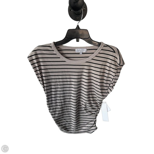 Top Short Sleeve By Michael Stars In Black & Tan, Size: M