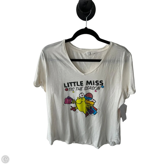 Top Short Sleeve By Maurices In Cream, Size: Xxl