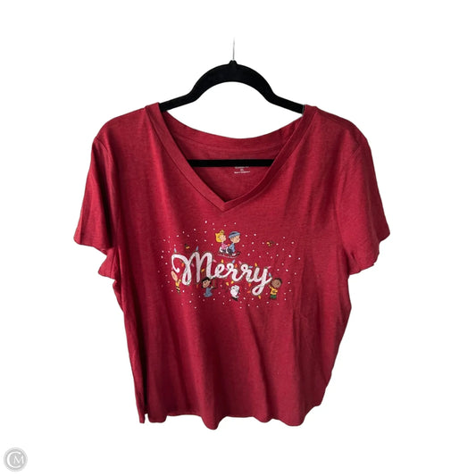 Top Short Sleeve Basic By Clothes Mentor In Red, Size: Xl