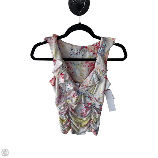 Top Sleeveless By Cabi In Pink & White, Size: Xs