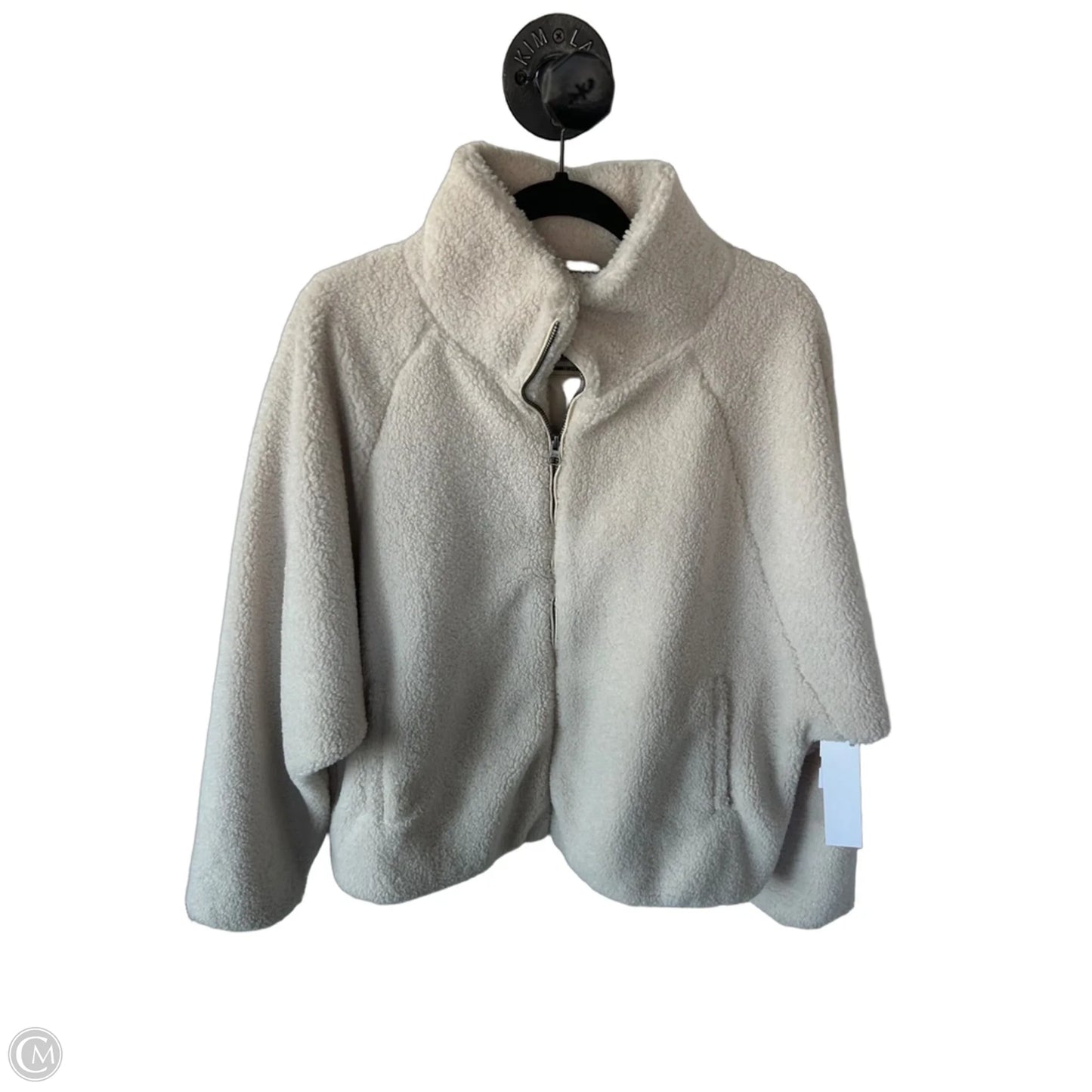 Jacket Fleece By Clothes Mentor In Cream, Size: L