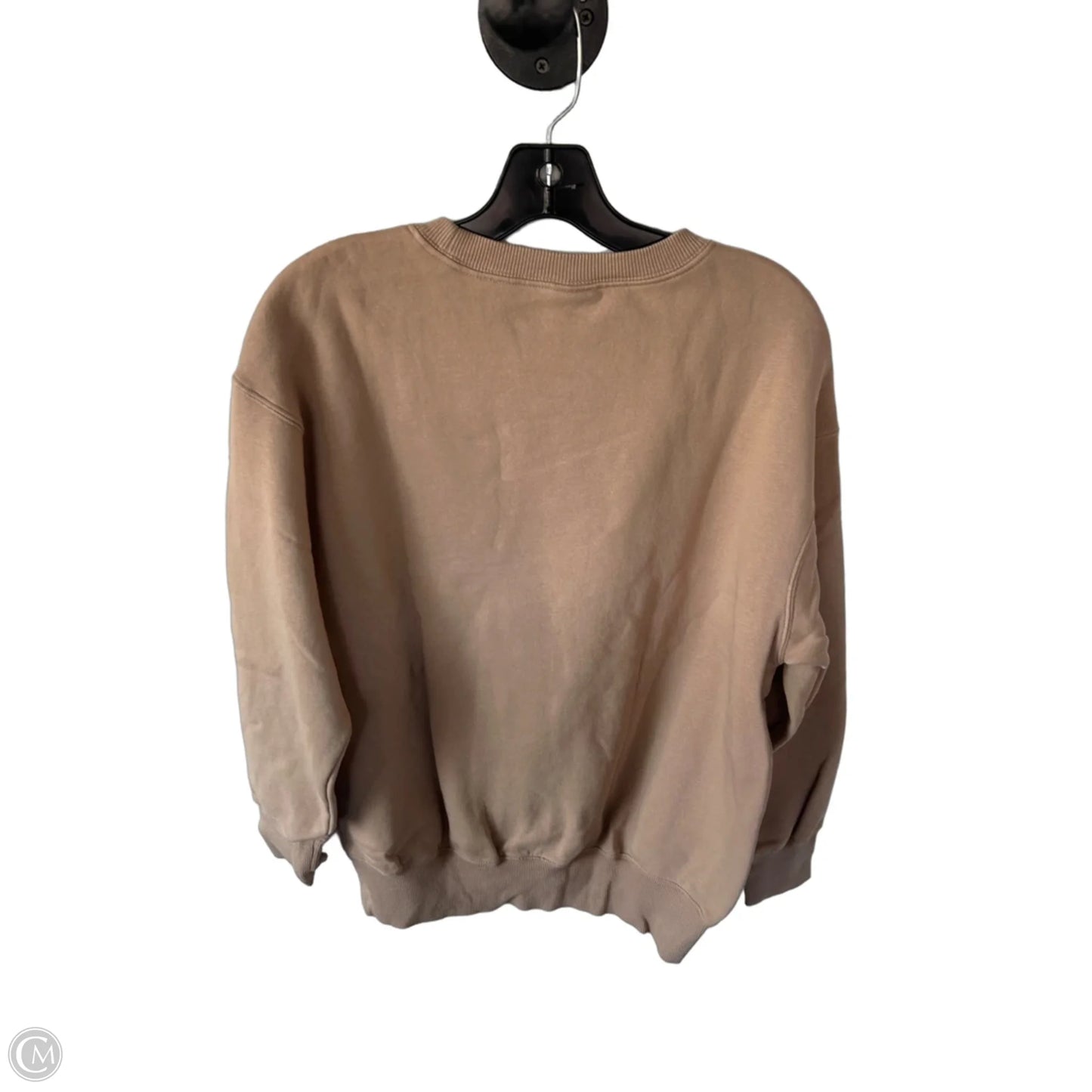 Athletic Sweatshirt Crewneck By Nike In Tan, Size: M