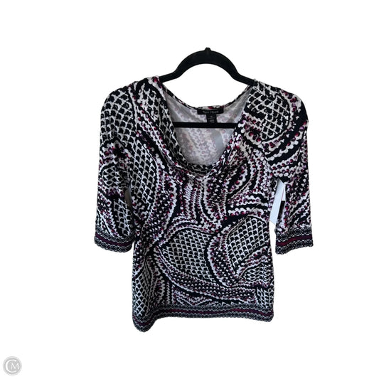 Tunic 3/4 Sleeve By White House Black Market In Black & White, Size: Xs