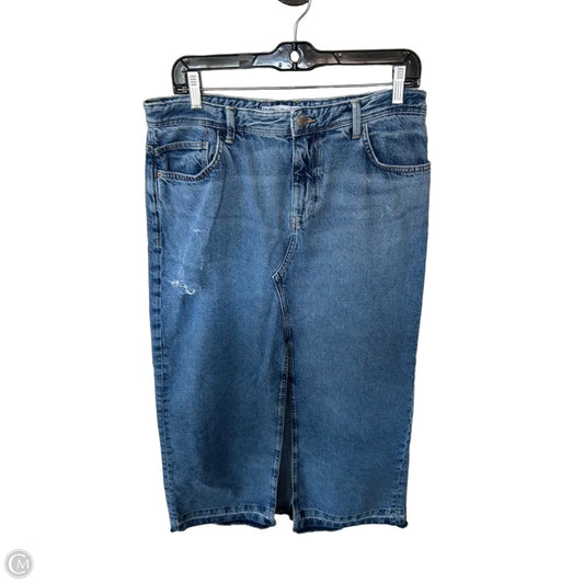 Skirt Maxi By Zara In Blue Denim, Size: L
