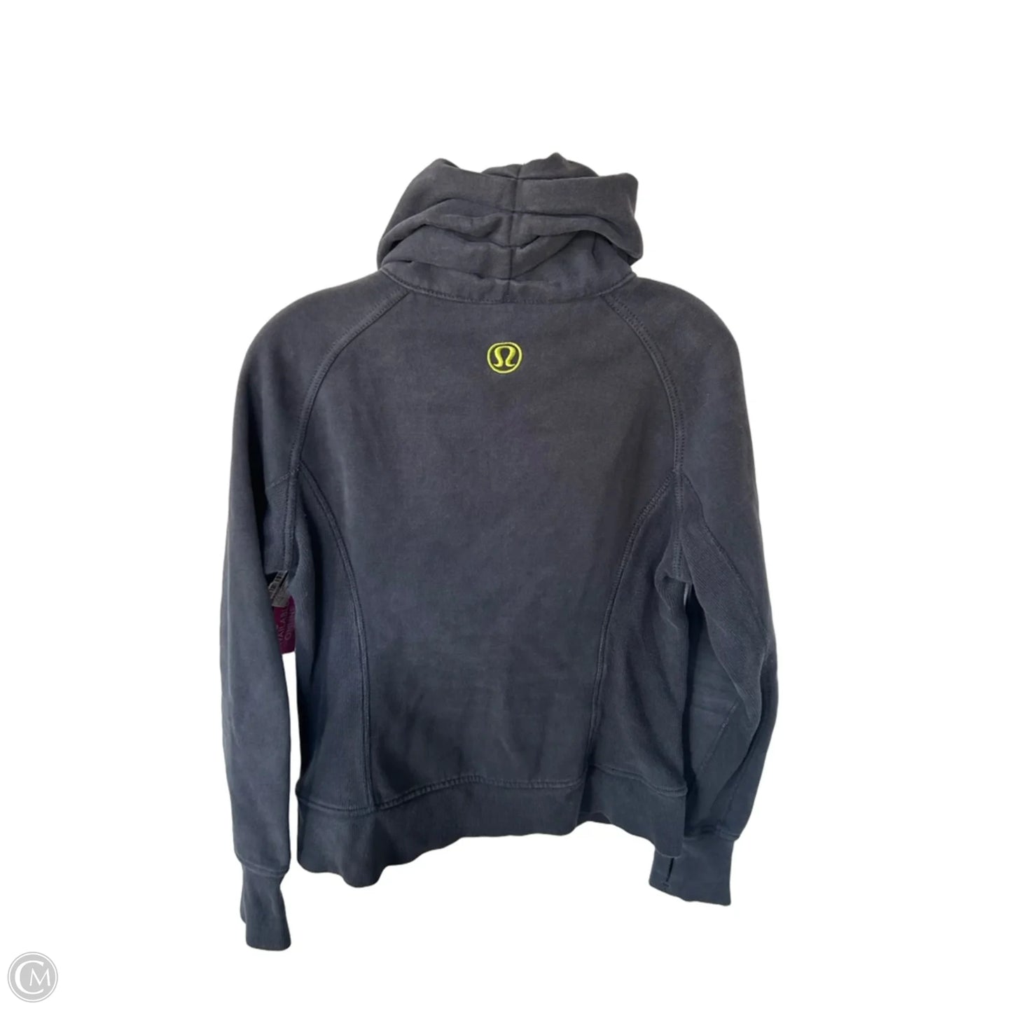 Athletic Sweatshirt Collar By Lululemon In Green & Grey, Size: M