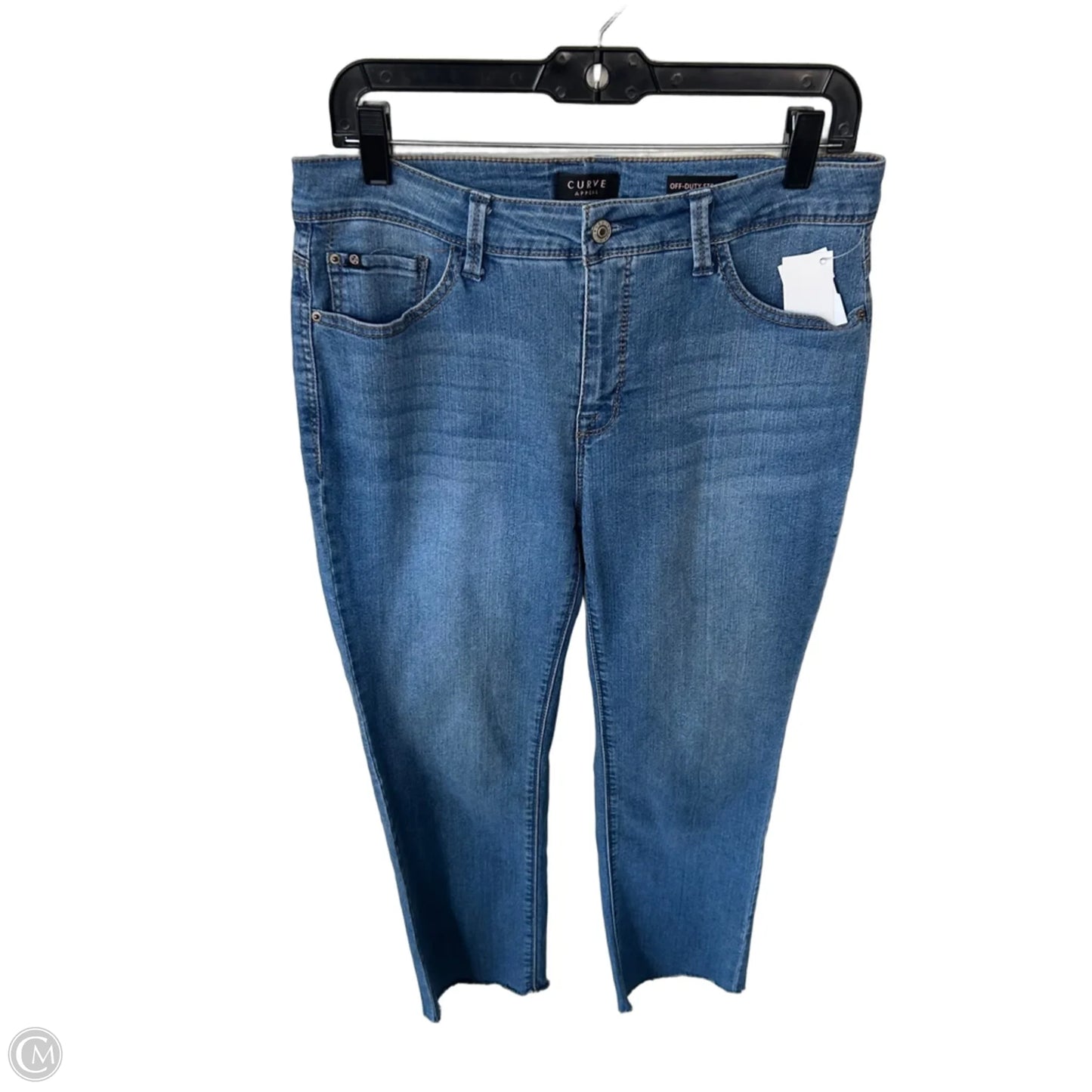 Jeans Straight By Curve Appeal In Blue Denim, Size: 10
