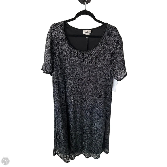 Dress Party Long By Ultra Dress In Black & Silver, Size: 3x