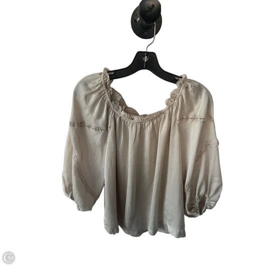 Top 3/4 Sleeve By Max Studio In Cream, Size: S