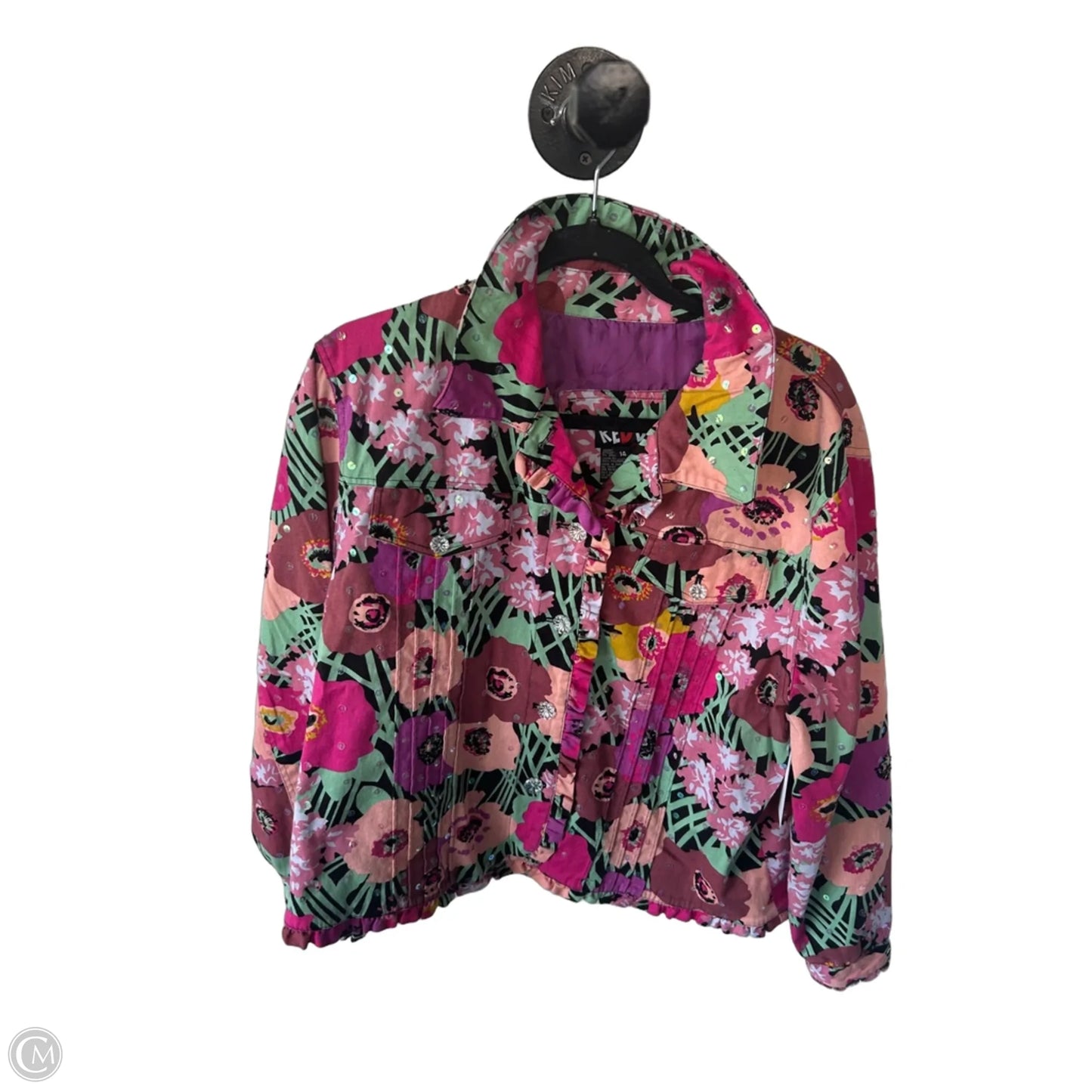 Jacket Other By Clothes Mentor In Floral Print, Size: L