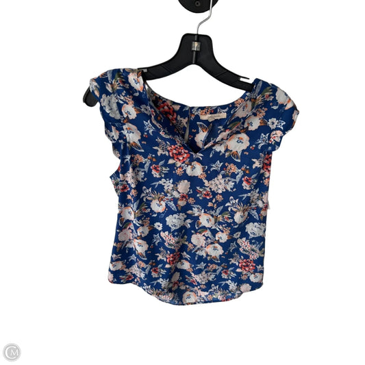 Top Short Sleeve By 41 Hawthorn In Blue & Orange, Size: S