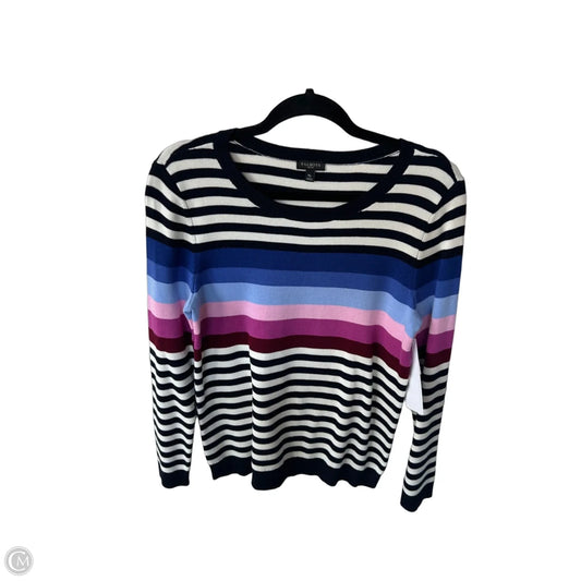 Sweater By Talbots In Blue & White, Size: Mp