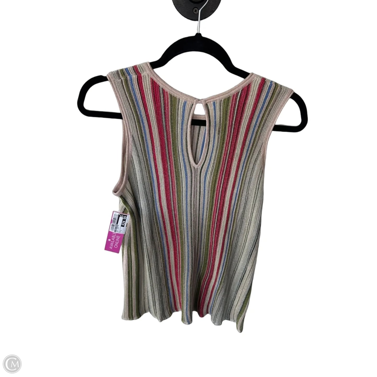 Vest Sweater By Tommy Bahama In Red & Tan, Size: S