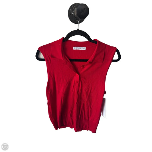 Vest Sweater By Mng In Red, Size: L