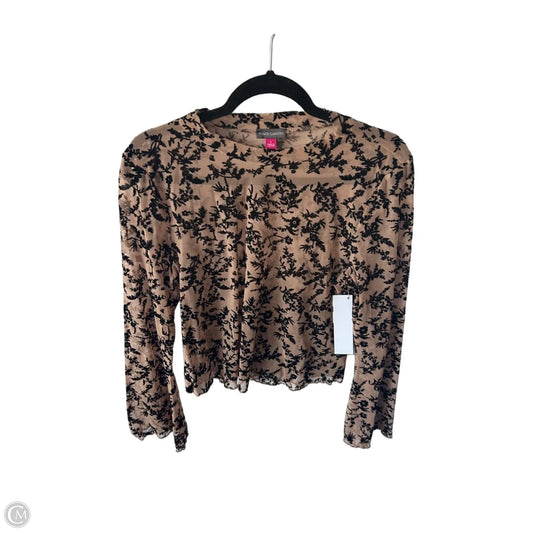 Top Long Sleeve By Vince Camuto In Black & Brown, Size: L