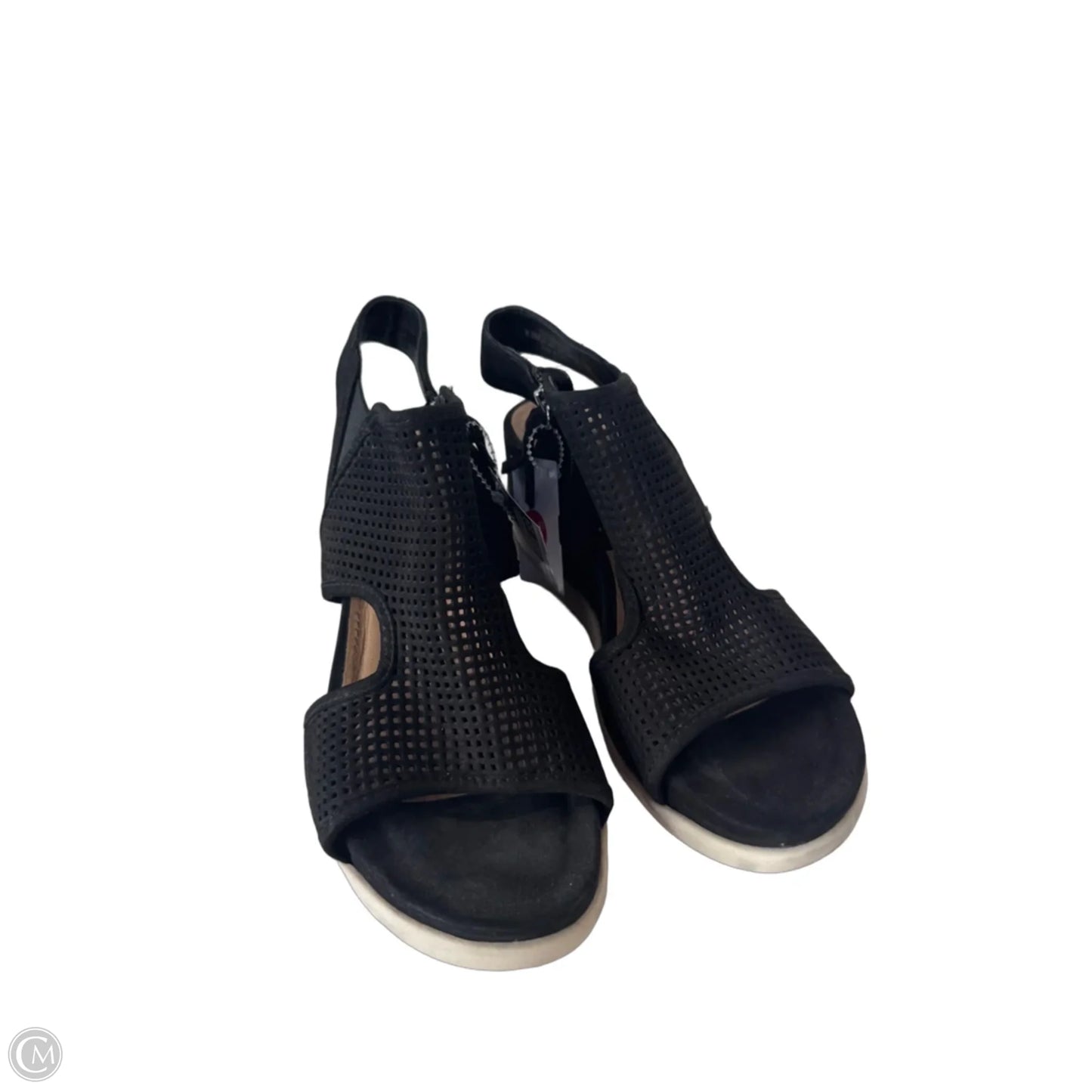 Sandals Heels Wedge By Sofft In Black, Size: 6.5