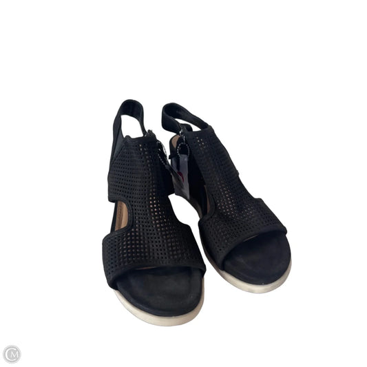 Sandals Heels Wedge By Sofft In Black, Size: 6.5