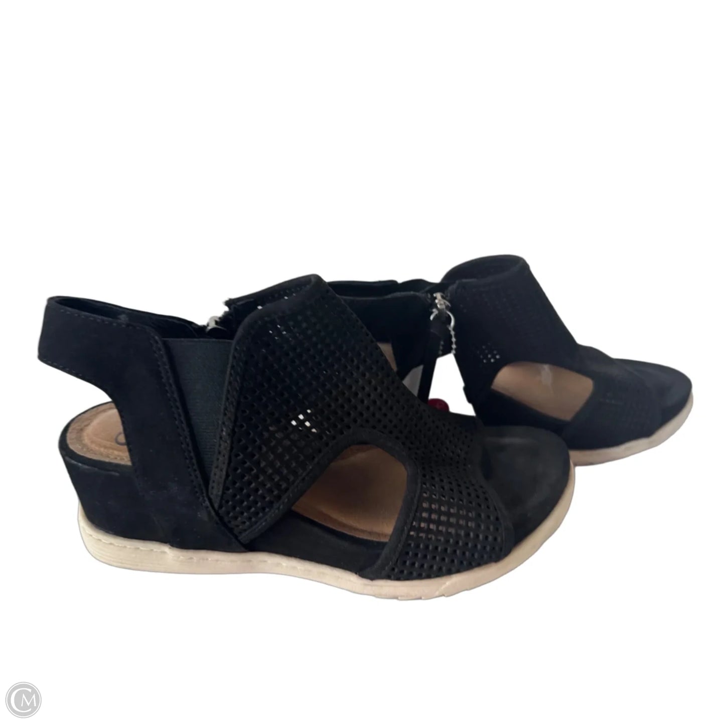 Sandals Heels Wedge By Sofft In Black, Size: 6.5