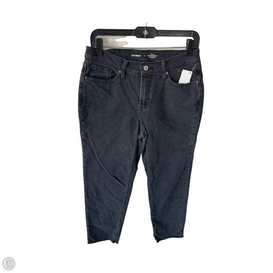 Jeans Straight By Old Navy In Black Denim, Size: 6