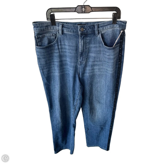 Jeans Straight By Talbots In Blue Denim, Size: 14