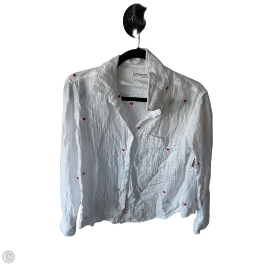 Top Long Sleeve By Beachlunchlounge In Pink & White, Size: S