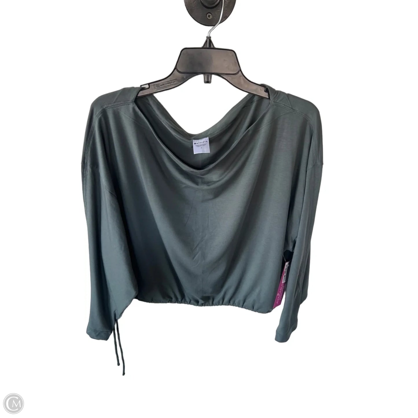 Athletic Top Long Sleeve Crewneck By Athleta In Green, Size: M