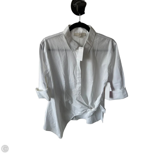 Top 3/4 Sleeve By Loft In White, Size: M