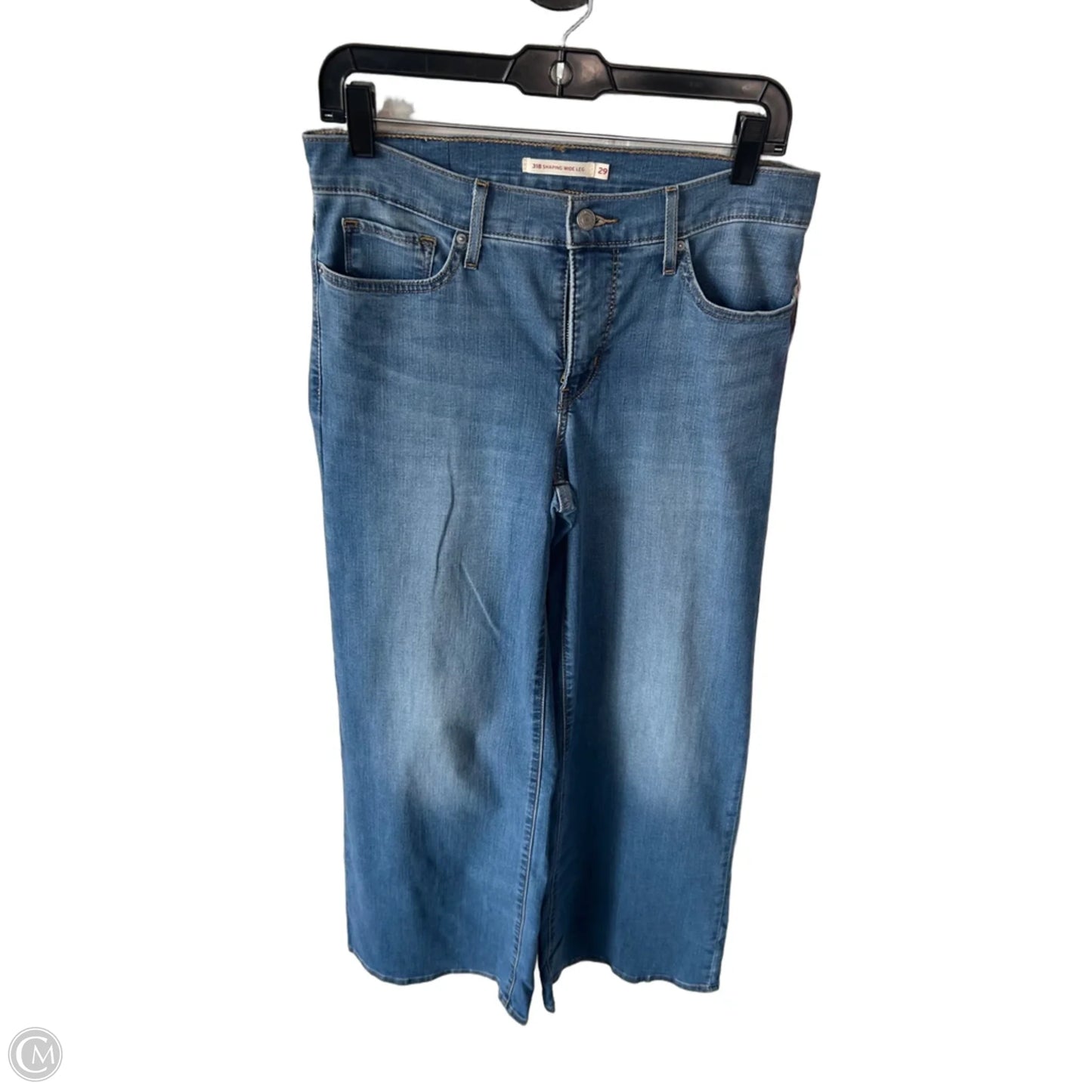 Jeans Wide Leg By Levis In Blue Denim, Size: 8
