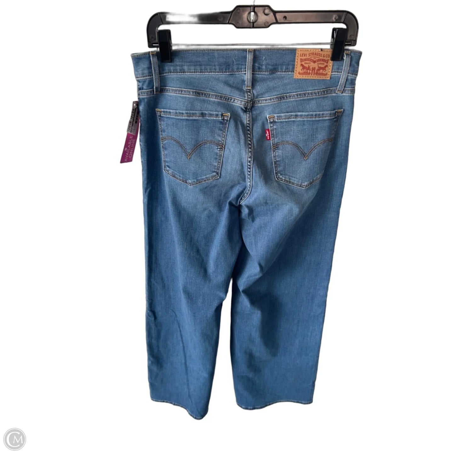 Jeans Wide Leg By Levis In Blue Denim, Size: 8