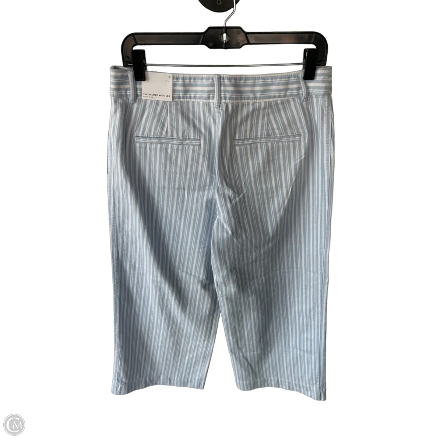 Pants Wide Leg By Loft In Blue & White, Size: 6