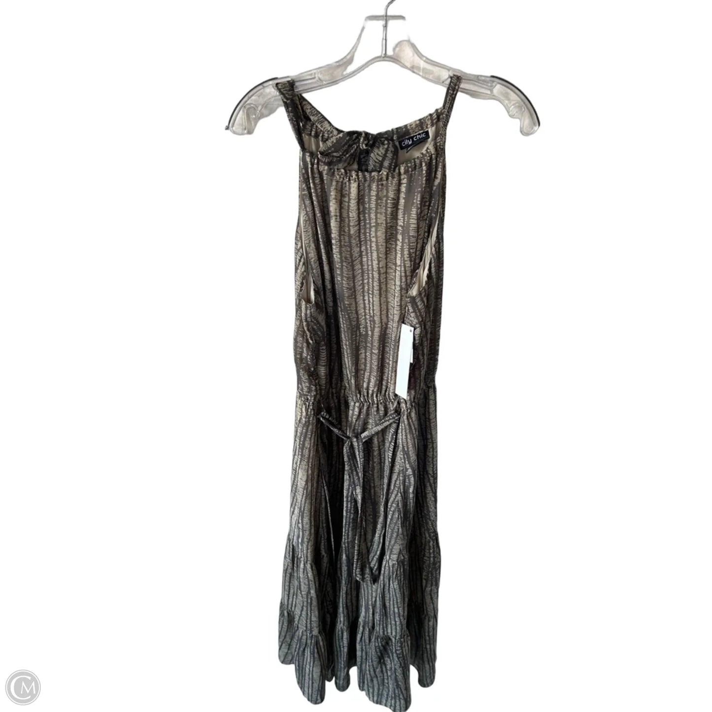 Dress Casual Maxi By City Chic In Brown & Tan, Size: Xl