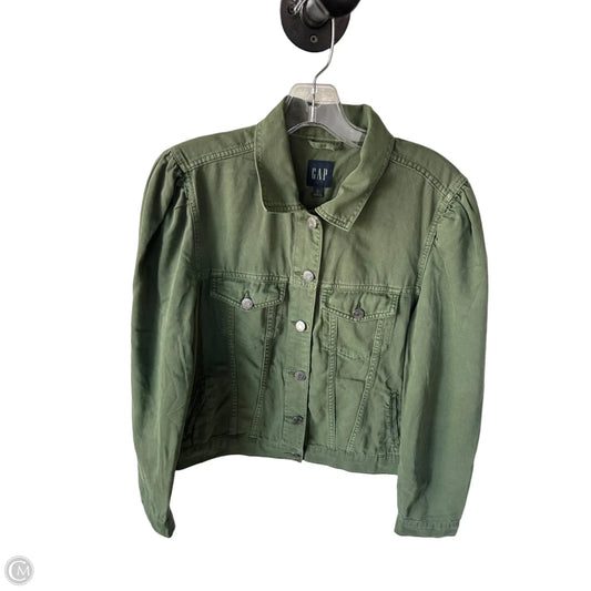 Jacket Denim By Gap In Green Denim, Size: L