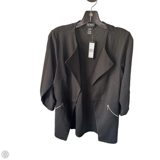 Blazer By Soho Apparel In Black & Silver, Size: S