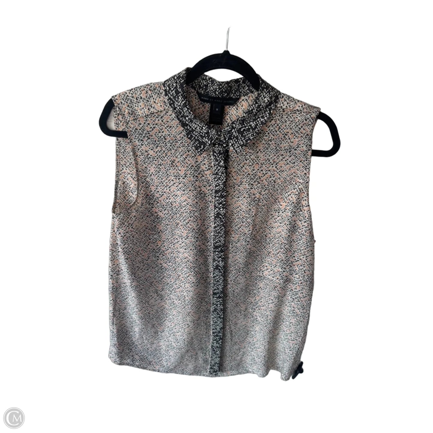 Top Sleeveless Designer By Marc By Marc Jacobs In Grey & Orange, Size: M