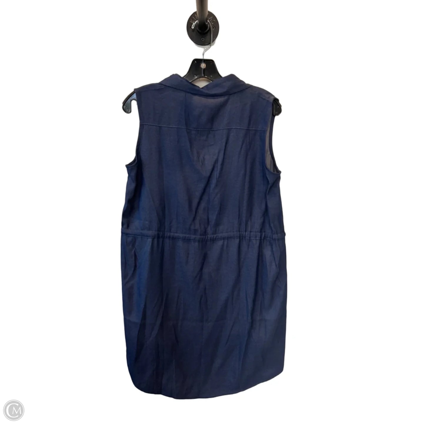 Dress Casual Short By Glamour In Blue Denim, Size: M