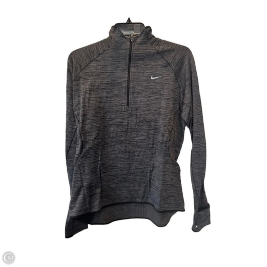 Athletic Jacket By Nike In Grey, Size: L