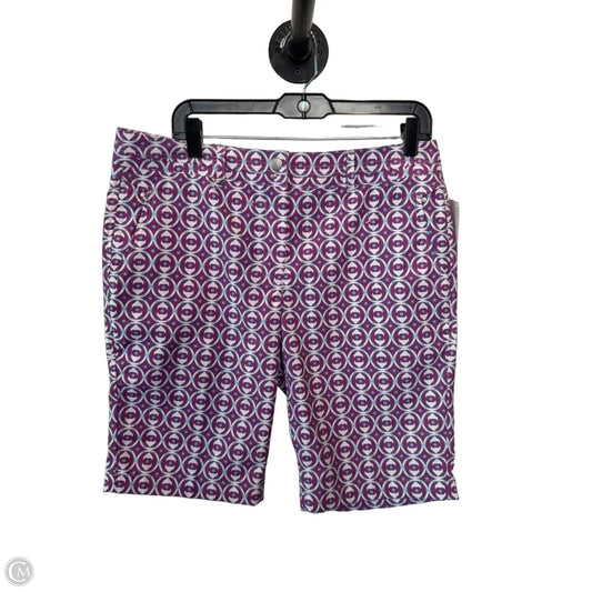 Shorts By Clothes Mentor In Purple & White, Size: 10