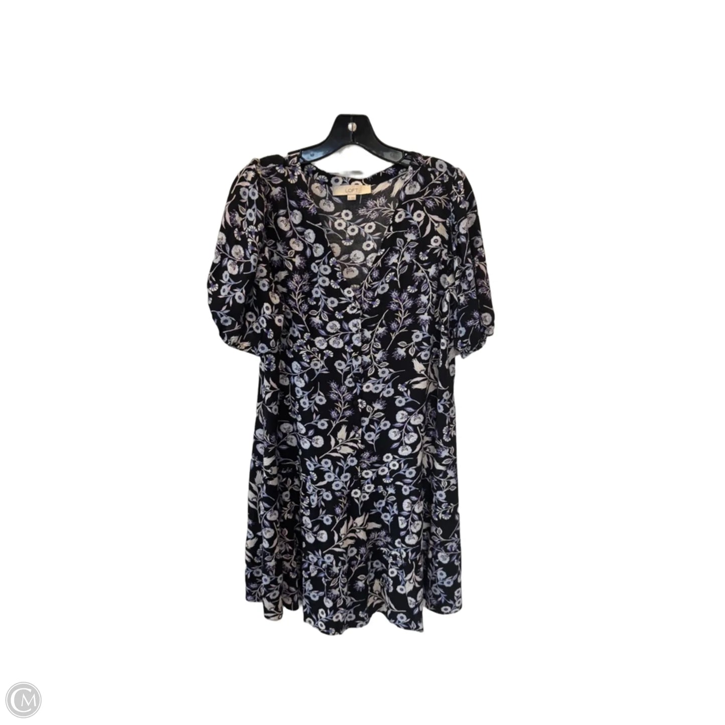 Dress Casual Short By Loft In Black & Purple, Size: M
