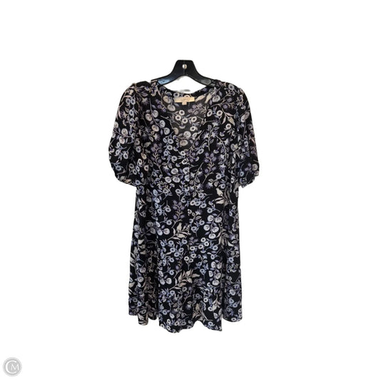 Dress Casual Short By Loft In Black & Purple, Size: M
