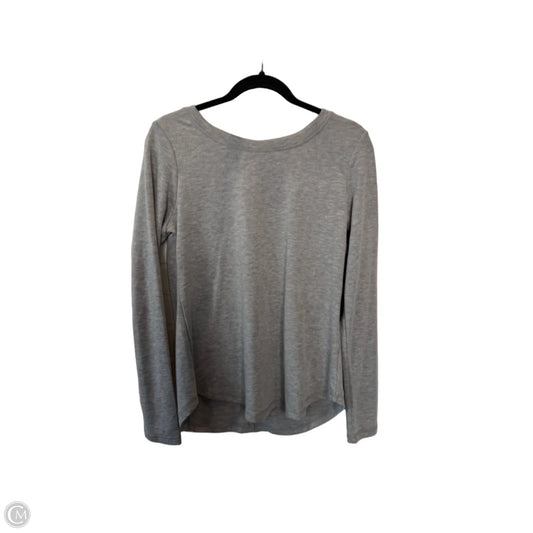 Athletic Sweatshirt Crewneck By Yogalicious In Grey, Size: M
