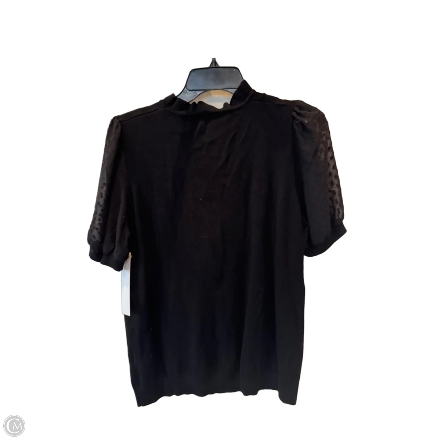 Sweater Short Sleeve By Adrianna Papell In Black, Size: L
