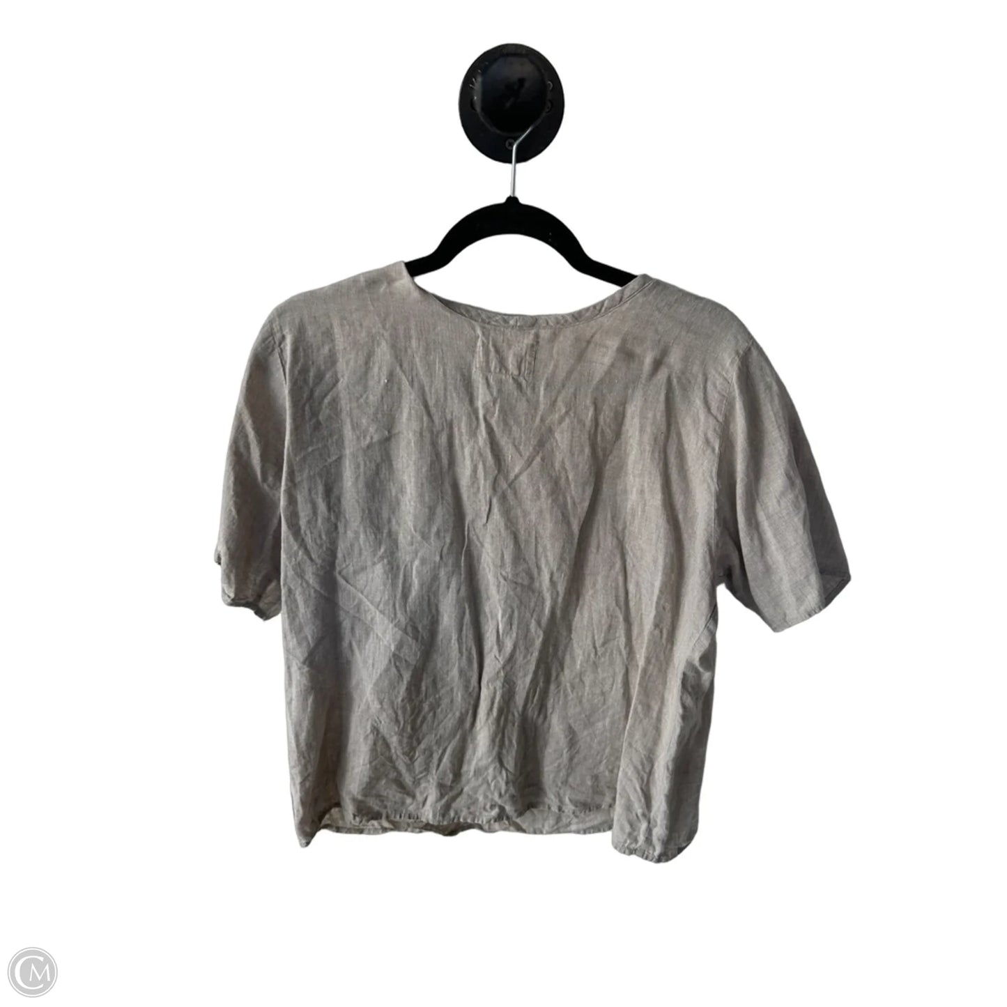 Top Short Sleeve By Flax In Tan, Size: S