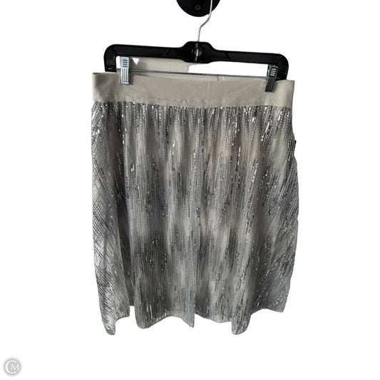 Skirt Midi By Donna Karan In Silver, Size: M