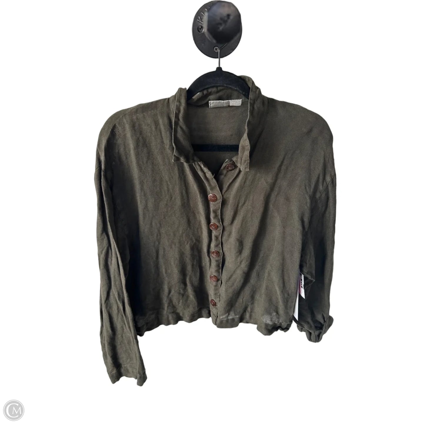 Jacket Shirt By Kiko In Green, Size: Osfm