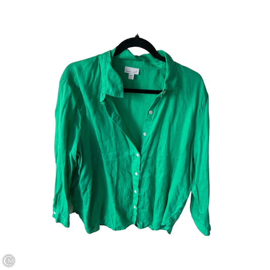 Top Long Sleeve By J. Jill In Green, Size: Lp
